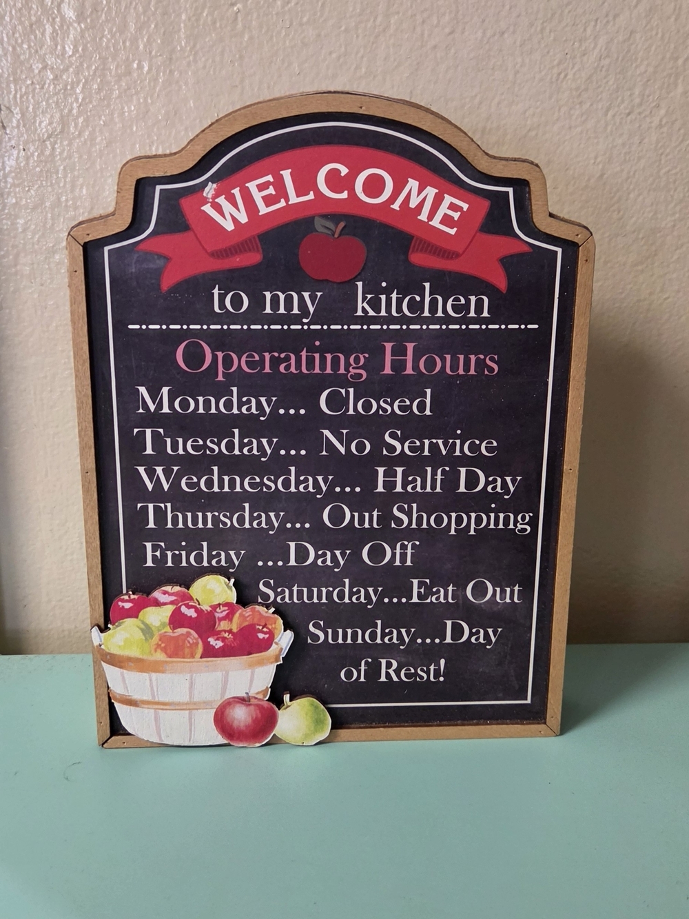 Ashland Kitchen Welcome Sign - No Cooking! 🍎🍏🍂🍁 Fall Decor